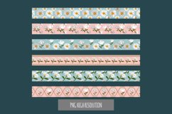 Daisy Flowers Element Seamless Stripe Product Image 1