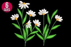 Daisy Flowers Machine Embroidery Design | Floral Pattern Product Image 2