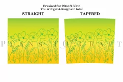 daisy garden spring flower skinny tumbler sublimation design for 20oz and 30oz skinny tumbler sublimation wrap