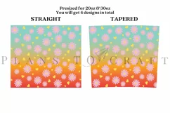 daisy heart skinny tumbler sublimation design for 20oz and 30oz skinny tumbler sublimation wrap