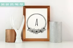 Daisies Wreath SVG| Wildflower SVG| Farmhouse Sign SVG Product Image 2
