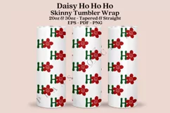 daisy ho ho ho christmas winter skinny tumbler sublimation design for 20oz and 30oz skinny tumbler sublimation wrap