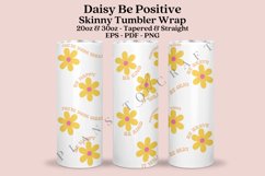 daisy positive quotes skinny tumbler sublimation design for 20oz and 30oz skinny tumbler sublimation wrap