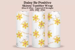 daisy positive quotes skinny tumbler sublimation design for 20oz and 30oz skinny tumbler sublimation wrap