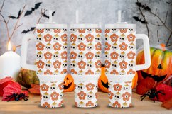 daisy skull halloween 40oz quencher tumbler sublimation wrap uv dtf wrap SVG high resolution transparent background
