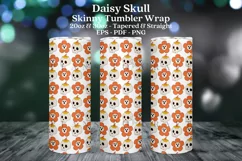 daisy skull halloween skinny tumbler sublimation wrap with high resolution and transparant background are for 20oz and 30oz skinny tumbler