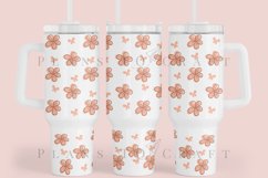 daisy spring floral 40oz quencher tumbler sublimation full wrap high resolution transparant background