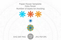 Daisy Paper Flower SVG cut files for Cricut and silhouette cameo