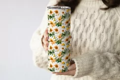 Daisy flowers tumbler sublimation design wrap 20 Oz, daisy flower tumbler wrap design, flowers tumbler sublimation, mothers day tumbler wrap.