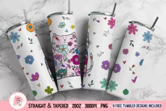 Tumbler Sublimation Daisy Bundle, Spring Flowers PNG, Spring Tumbler, Tumbler 20 oz