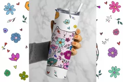 Tumbler Sublimation Daisy Bundle, Spring Flowers PNG, Spring Tumbler, Tumbler 20 oz