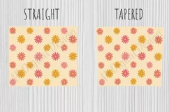 Daisy Flowers 20oz Skinny Tumbler Wrap Sublimation Design Product Image 3