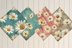 Vintage Daisy Flowers Digital Paper Bundle Product Image 6