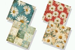 Vintage Daisy Flowers Digital Paper Bundle Product Image 3