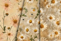 Vintage Daisy Flowers Digital Paper Bundle Product Image 5