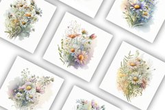 Daisy Arrangements | Watercolour Clipart JPG Product Image 3