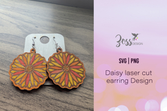 Daisy Laser Cut Earrings | Digital SVG File Product Image 2