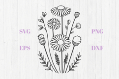 Daisies and wildflowers SVG Product Image 1