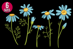 Daisy Wildflowers Machine Embroidery Design | Floral Art Product Image 2