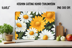 Daisy flower kitchen board | Summer kitchen cutting board Product Image 1