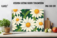Daisy flower kitchen board | Summer kitchen cutting board Product Image 1