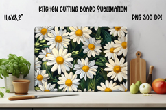 Daisy flower kitchen board | Summer kitchen cutting board Product Image 1