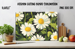 Daisy flower kitchen board | Summer kitchen cutting board Product Image 1