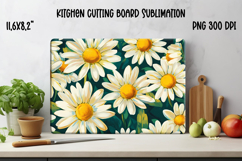 Daisy flower kitchen board | Summer kitchen cutting board Product Image 1
