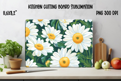 Daisy flower kitchen board | Summer kitchen cutting board Product Image 1