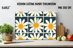 Daisy flower kitchen board | Summer kitchen cutting board Product Image 1