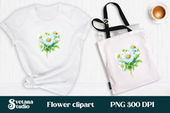 Daisy flower clipart PNG design | Summer flower sublimation Product Image 1