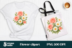 Daisy flower clipart PNG design | Summer flower sublimation Product Image 1