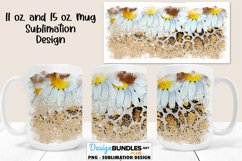 Daisy Cow Hide Leopard Sublimation Mug Design 11 & 15 oz Product Image 1