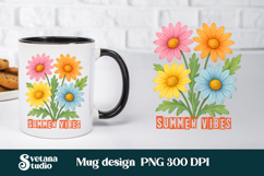 Daisy flower mug wrap | Flower mug background Product Image 1