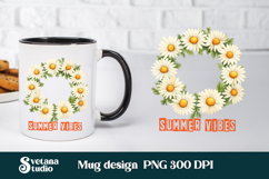 Daisy flower mug wrap | Flower mug background Product Image 1