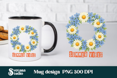 Daisy flower mug wrap | Flower mug background Product Image 1