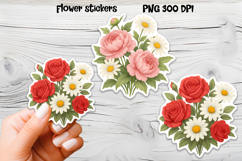 Daisy flower stickers | Printable floral sticker PNG Product Image 1