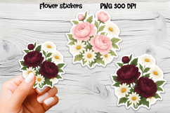 Daisy flower stickers | Printable floral sticker PNG Product Image 1