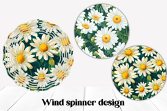 Daisy flower wind spinner PNG design | Wind spinner love Product Image 1