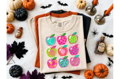 Colorful Apples Teacher PNG Shirt Design Product Image 2