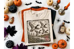 Mallard Ducks Flying Vintage PNG Tee Product Image 2