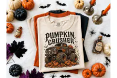 Pumpkin Crusher Monster Truck PNG Tee Product Image 2