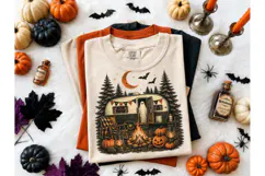Halloween Camping Ghost PNG Shirt Design Product Image 2