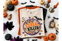 Cereal Killer Halloween PNG Tee Design Product Image 1