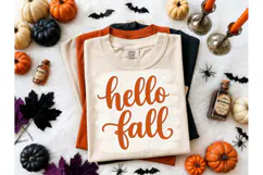 Hello Fall PNG Shirt Sublimation Design Product Image 2