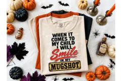 Smile In My Mugshot Funny Mom PNG Tee Product Image 2
