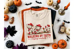 Walking By Faith Elephant PNG Tee Product Image 2