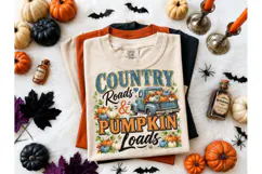 Country Roads Pumpkin Loads PNG Tee Product Image 2