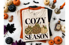Cozy Season Pumpkin PNG Fall Tee Design Product Image 2