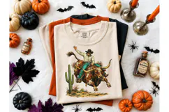 Bull Rider Cowboy Western PNG Tee Design Product Image 2